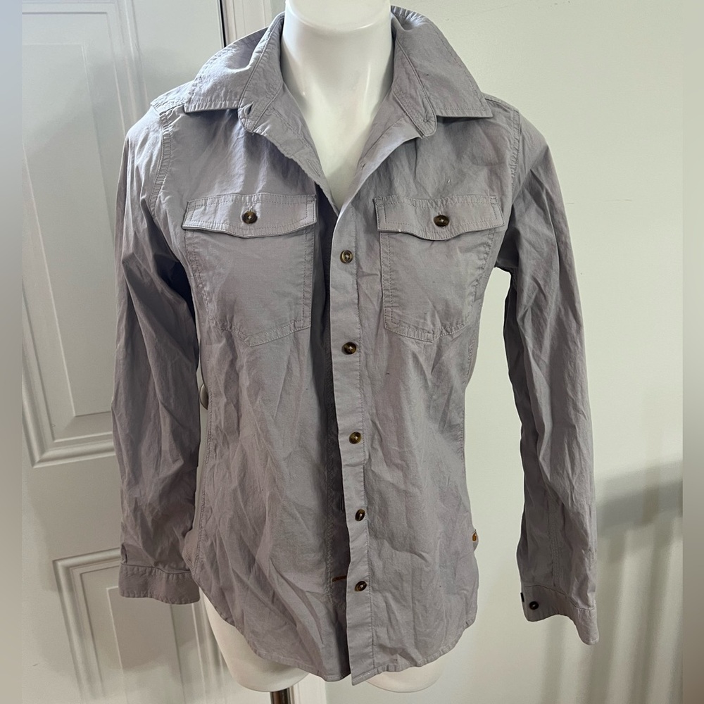 Carhartt Women's Light Gray Button-Down Shirt